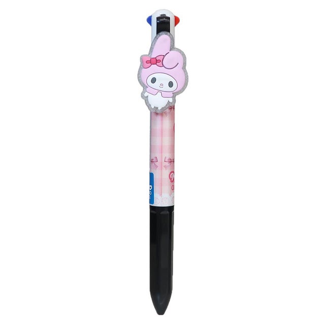 サンリオキャラクターズ 黒赤緑青 ボールペン マスコット付き4色ボールペン F マイメロディ Sanrio