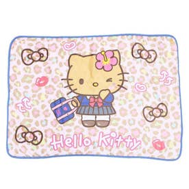 ハローキティ ひざ掛け毛布 ふわふわブランケット ボタン付き ピンク サンリオ