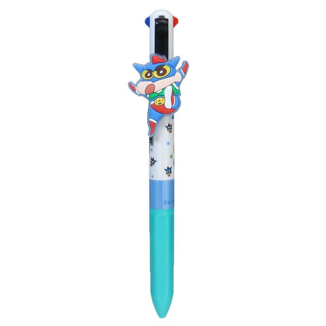 クレヨンしんちゃん 黒赤緑青 ボールペン マスコット付き4色ボールペン F アクション仮面しんちゃん