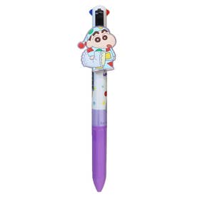 クレヨンしんちゃん 黒赤緑青 ボールペン マスコット付き4色ボールペン B パジャマ帽