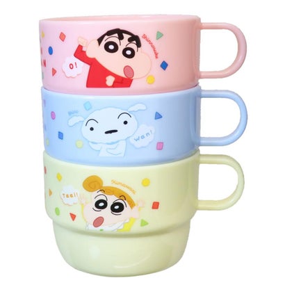 クレヨンしんちゃん プラコップ プラカップ3Pセット カラフルしんちゃん｜詳細画像