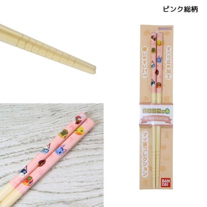 どうぶつの森 はし マイ箸コレクション 21cm ピンク総柄 バンダイ｜詳細画像