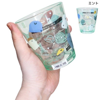 お文具といっしょ プラカップ ドットタンブラー ミント｜詳細画像