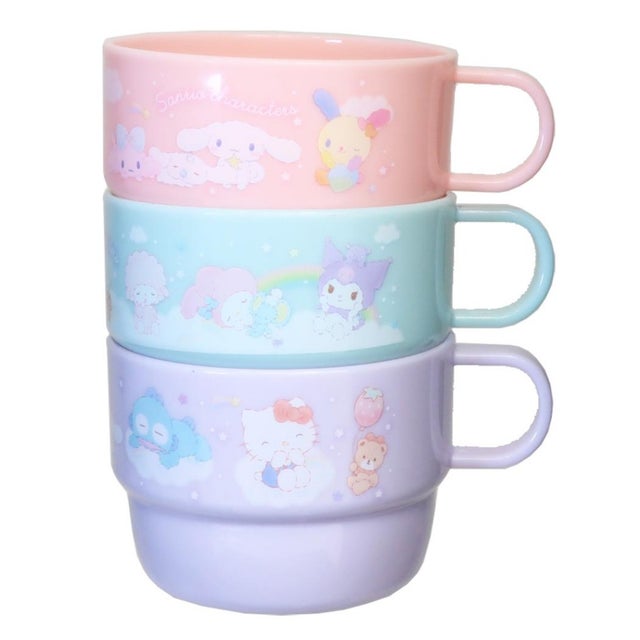 サンリオキャラクターズ プラコップ プラカップ3Pセット ふわふわおそら Aセット Sanrio
