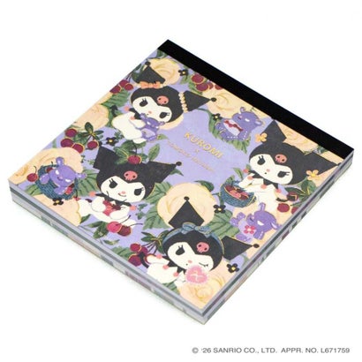 サンリオキャラクターズ x 林朋子 メモ帳 スクエアメモパッド クロミ Sanrio クローズピン｜詳細画像
