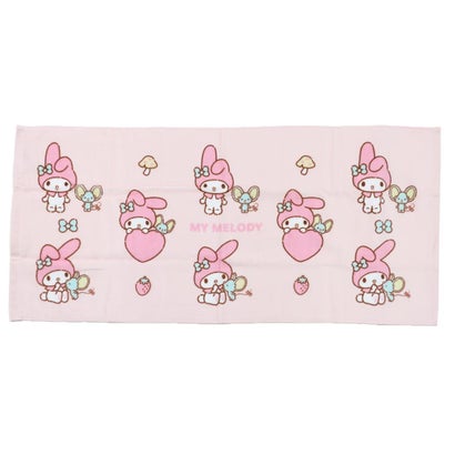 サンリオキャラクターズ フェイスタオル プリントロングタオル マイメロディ Sanrio カミオジャパン｜詳細画像