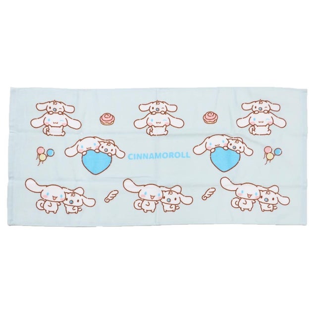 サンリオキャラクターズ フェイスタオル プリントロングタオル シナモロール Sanrio カミオジャパン