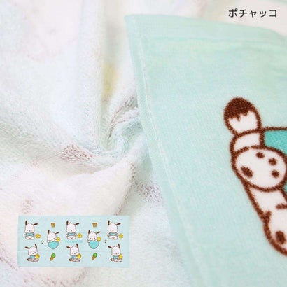 サンリオキャラクターズ フェイスタオル プリントロングタオル ポチャッコ Sanrio カミオジャパン｜詳細画像