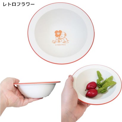 スヌーピー 中皿 リムプレートS レトロフラワー ピーナッツ カミオジャパン｜詳細画像