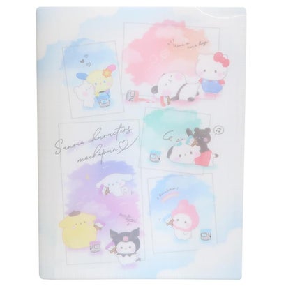 サンリオキャラクターズxもちもちぱんだ ポケットファイル 10ポケットクリアファイル A4 SORAIRO OEKAKI Sanrio カミオジャパン｜詳細画像