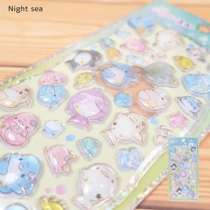 ゆるいるか シールシート プチドロップステッカー Night sea カミオジャパン｜詳細画像