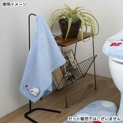 シマエナガちゃん トイレ用品 シマエナガちゃん ハンドタオル ブルー センコー｜詳細画像