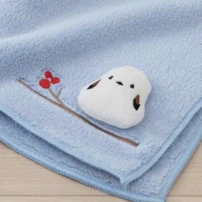 シマエナガちゃん トイレ用品 シマエナガちゃん ハンドタオル ブルー センコー｜詳細画像