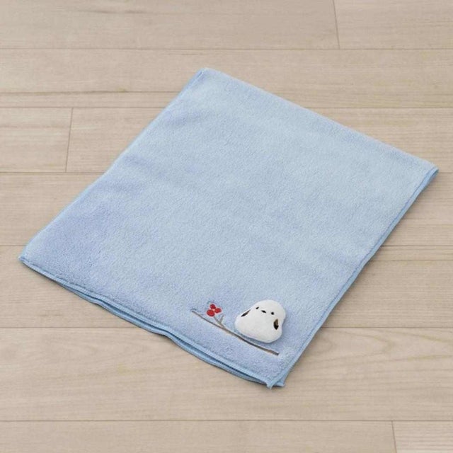 シマエナガちゃん トイレ用品 シマエナガちゃん ハンドタオル ブルー センコー