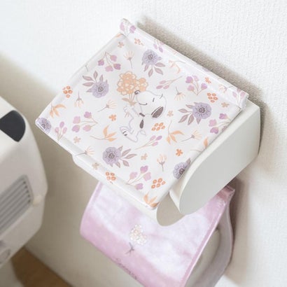 スヌーピー トイレ用品 トイレグッズ ブロッサム ローズ ペーパーホルダーカバー ピーナッツ センコー｜詳細画像