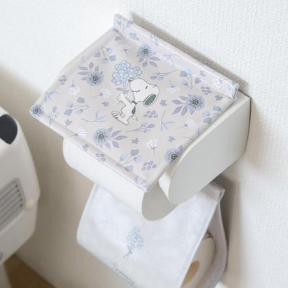 スヌーピー トイレ用品 トイレグッズ ブロッサム グレー ペーパーホルダーカバー ピーナッツ センコー｜詳細画像