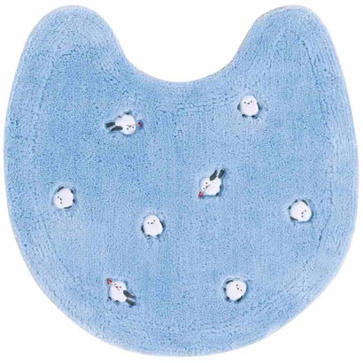 プチシマエナガちゃん トイレ用品 トイレグッズ ブルー トイレマット センコー｜詳細画像