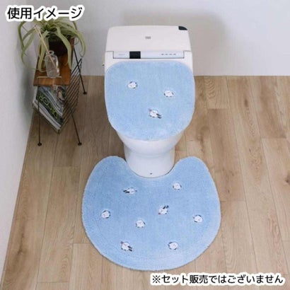 プチシマエナガちゃん トイレ用品 トイレグッズ ブルー トイレマット センコー｜詳細画像