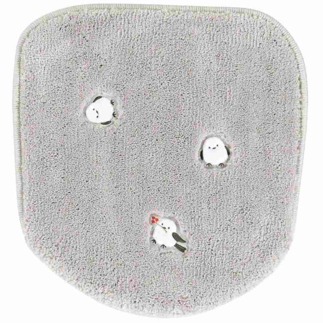 プチシマエナガちゃん トイレ用品 トイレグッズ グレー 兼用フタカバー センコー