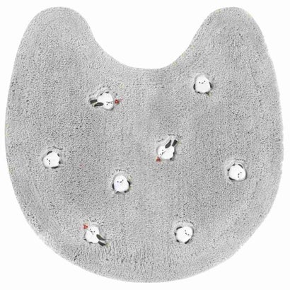 プチシマエナガちゃん トイレ用品 トイレグッズ グレー トイレマット センコー｜詳細画像
