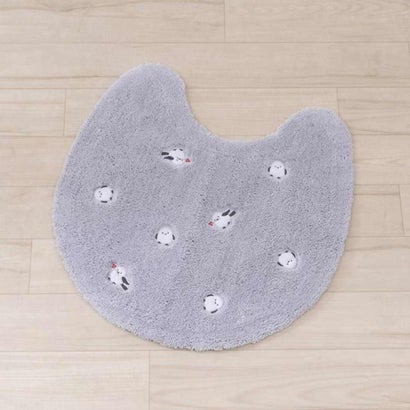 プチシマエナガちゃん トイレ用品 トイレグッズ グレー トイレマット センコー｜詳細画像