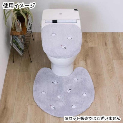 プチシマエナガちゃん トイレ用品 トイレグッズ グレー トイレマット センコー｜詳細画像