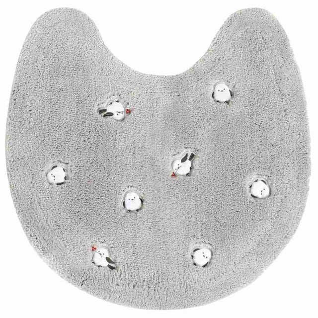 プチシマエナガちゃん トイレ用品 トイレグッズ グレー トイレマット センコー