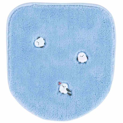 プチシマエナガちゃん トイレ用品 トイレグッズ ブルー 兼用フタカバー センコー｜詳細画像