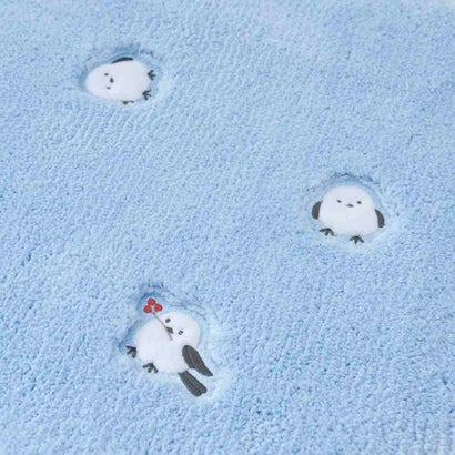 プチシマエナガちゃん トイレ用品 トイレグッズ ブルー 兼用フタカバー センコー｜詳細画像