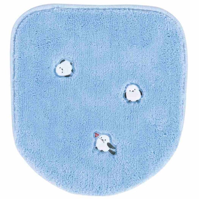 プチシマエナガちゃん トイレ用品 トイレグッズ ブルー 兼用フタカバー センコー