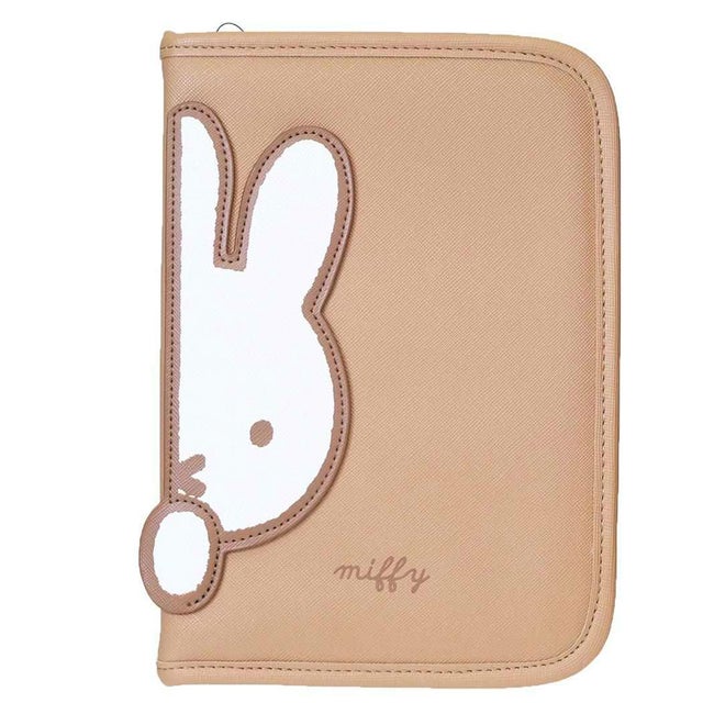 miffy お薬手帳ケース OVER APPLIQUE マルチケース ブラウン ディックブルーナ エフエービージャパン