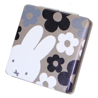 miffy 鏡 BIG FLOWER コンパクトミラー グレー ディックブルーナ エフエービージャパン｜詳細画像