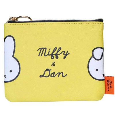 miffy 小物入れ BRUNA COLOR ミニフラットポーチ ブルーナイエロー ディックブルーナ エフエービージャパン｜詳細画像