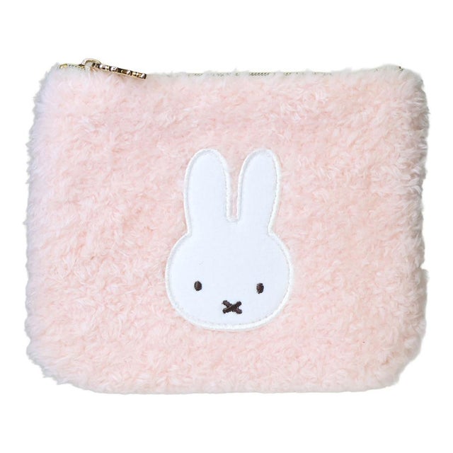 miffy 小物入れ ボア ミニフラットポーチ ピンク ディックブルーナ エフエービージャパン