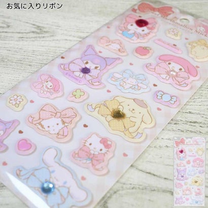サンリオキャラクターズ シールシート ジュエルマシュマロシール お気に入りリボン Sanrio｜詳細画像