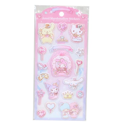 サンリオキャラクターズ シールシート ジュエルマシュマロシール スパークルジュエル/集合 Sanrio｜詳細画像