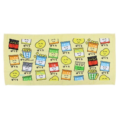 おえかきさん フェイスタオル プリントロングタオル ぽてちさん オクタニ｜詳細画像