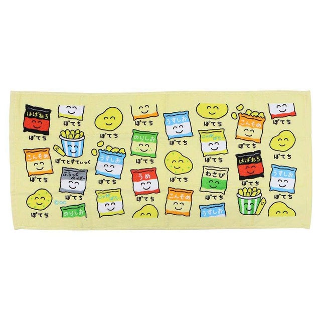 おえかきさん フェイスタオル プリントロングタオル ぽてちさん オクタニ