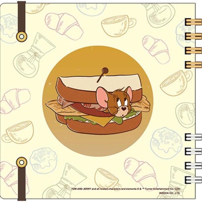 トムとジェリー リングノート DELICIOUS TREATS スクエアリングノート ワーナーブラザース インロック｜詳細画像