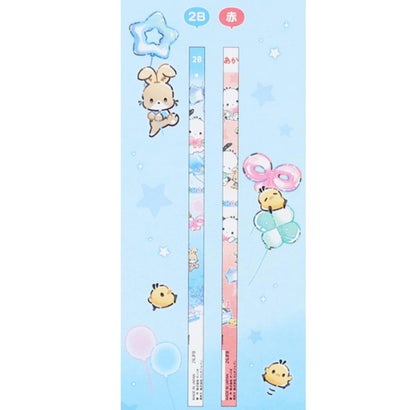 ポチャッコ えんぴつ ダース鉛筆 2Bx11本 赤x1本 ぷかぷか遊園地 サンリオ カミオジャパン｜詳細画像