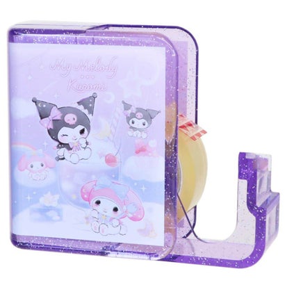 マイメロディ＆クロミ 収納型テープカッター BOOK型セロハンテープ Starry sweets サンリオ カミオジャパン｜詳細画像