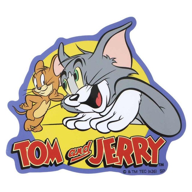 トムとジェリー ダイカットシール アウトドアステッカー トムジェリとロゴ ワーナーブラザース スモールプラネット