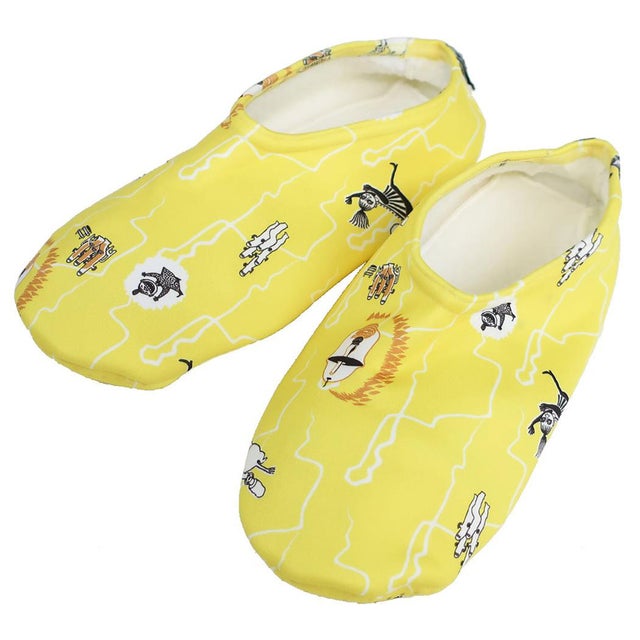 ムーミン ルームシューズ ホームパンプス 内ボア INAZUMA イエロー 北欧 ウイックス