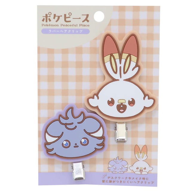 ポケットモンスター 前髪クリップ ラバーヘアクリップ ヒバニー＆ニャスパー ポケモン マリモクラフト ヘアアクセサリー かわいい キャラクター グッズ