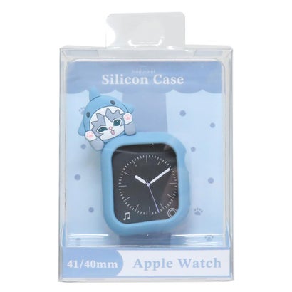 モフサンド アップルウォッチカバー Apple Watch シリコンケース 41 40mm対応 サメにゃん mofusand グルマンディーズ 保護ケース アップルウォッチケース キャラクター グッズ｜詳細画像