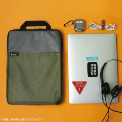 タブレットケース クッション付スクールPCケース シフトプラス Mサイズ ～11.6インチ かるほご ギア グリーン ソニック｜詳細画像