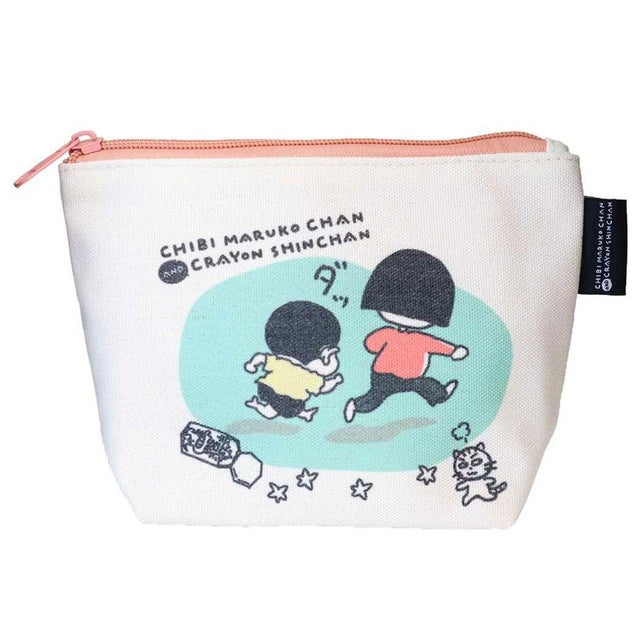 ちびまる子ちゃん×クレヨンしんちゃん マルチポーチ グッディポーチ ダッ / ピンク スモールプラネット