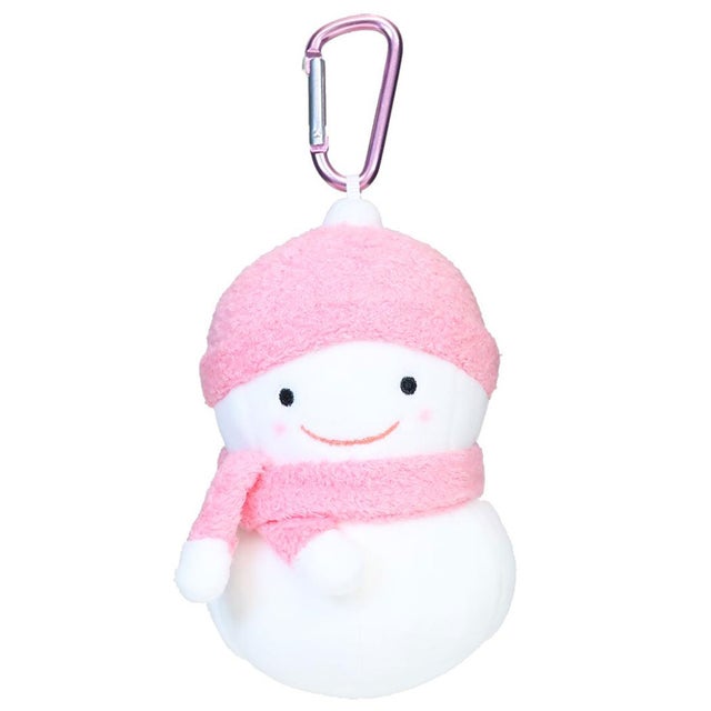 雪ダルマちゃん マスコット ミニぬいぐるみ ピンク シナダグローバル