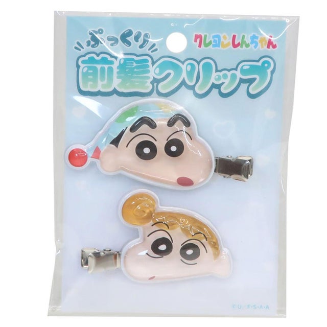クレヨンしんちゃん ヘアアクセサリー 立体アクリル前髪クリップ2P ミント アイプランニング
