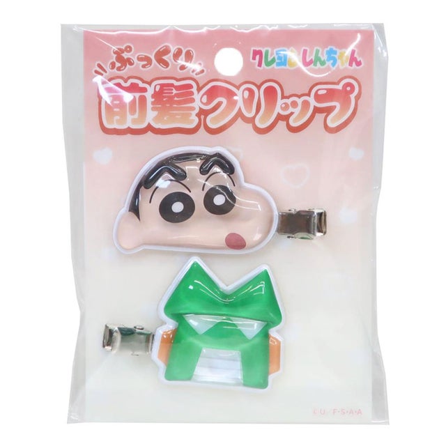 クレヨンしんちゃん ヘアアクセサリー 立体アクリル前髪クリップ2P レッド アイプランニング